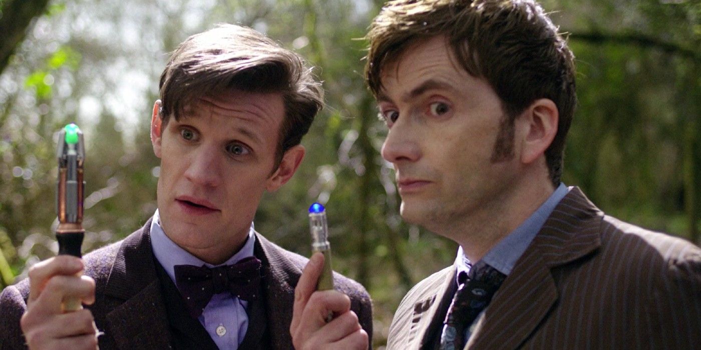 The Doctors played by Matt Smith David Tennant come face to face in Doctor Who