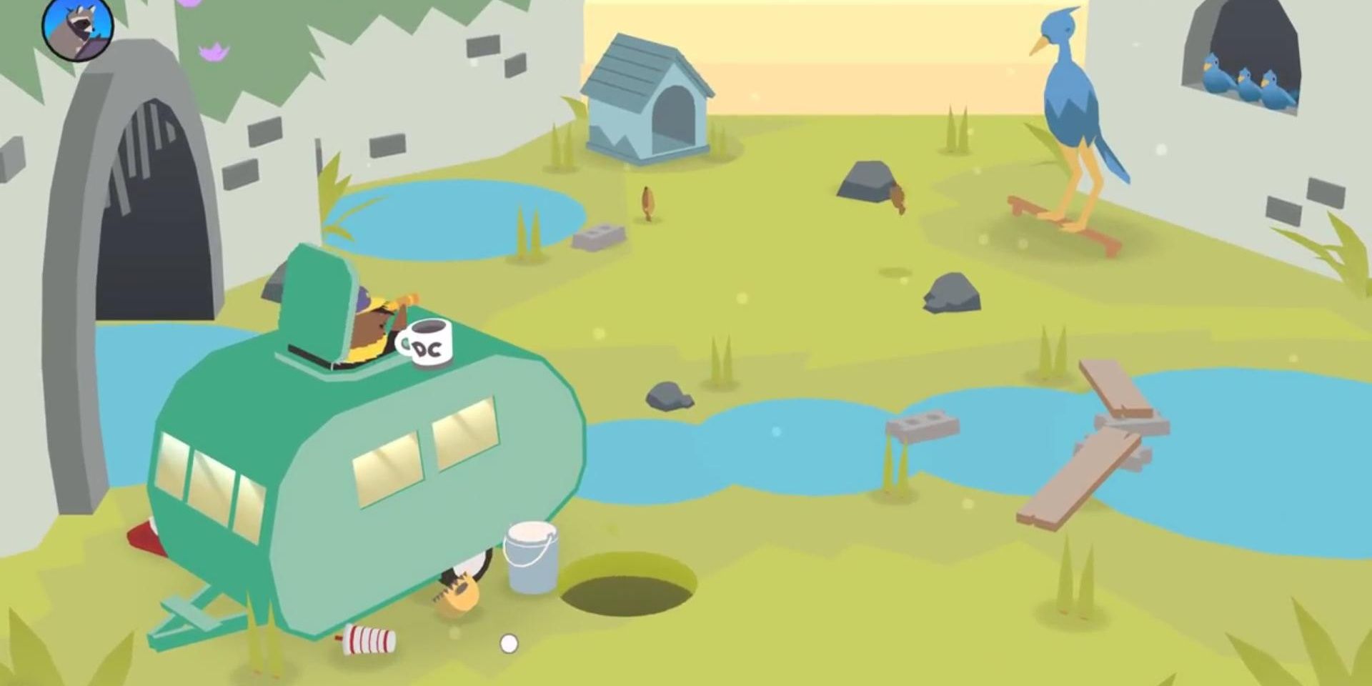 A level of Donut County on Android