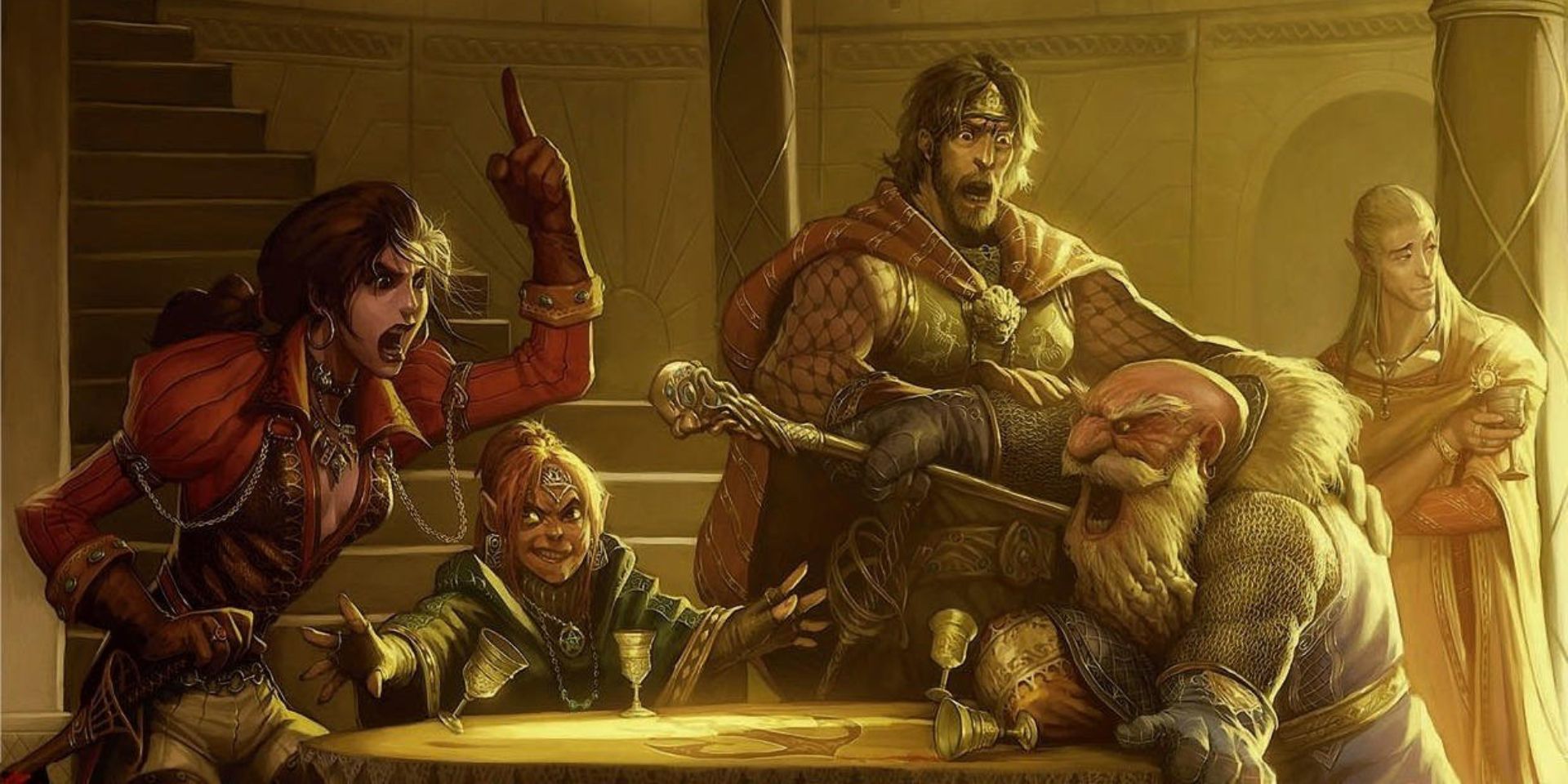 A D&D party in the middle of an argument.