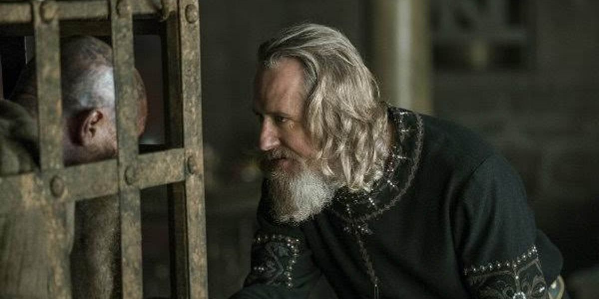 Ecbert finds out Ragnar's true intentions during the final hours before his death in Vikings