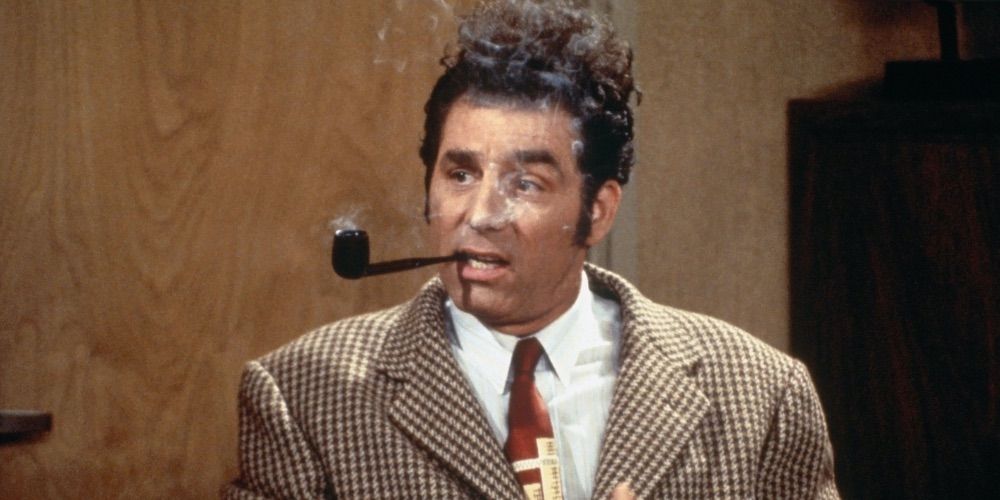 Kramer with a cigar in his mouth in Seinfeld