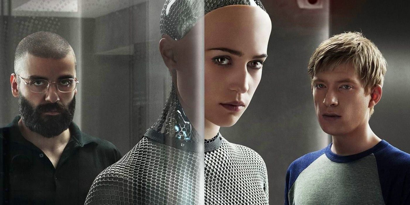 Nathan, Ava, and Caleb in a promotional image for Ex-Machina