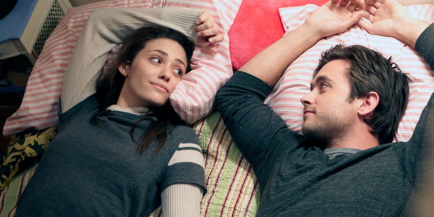 Shameless: Fiona and Jimmy laying in bed together