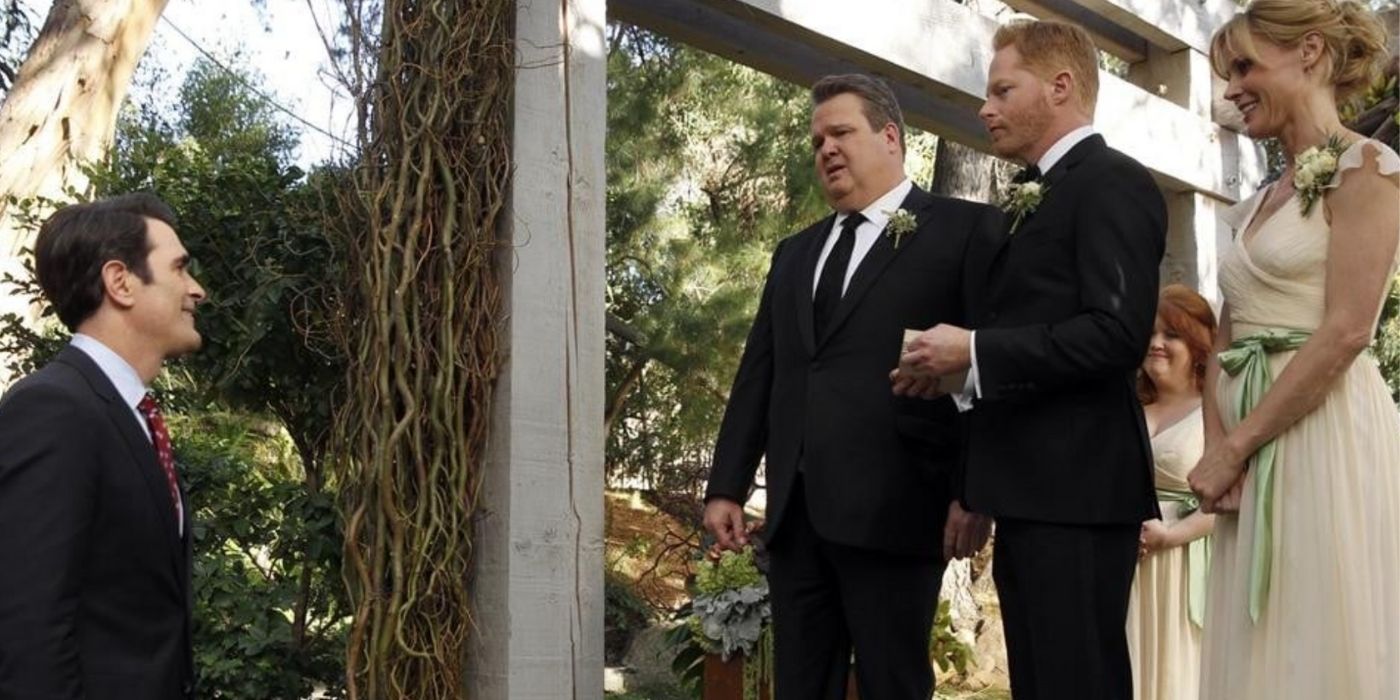 Forest fies at mitch and cams wedding - modern family