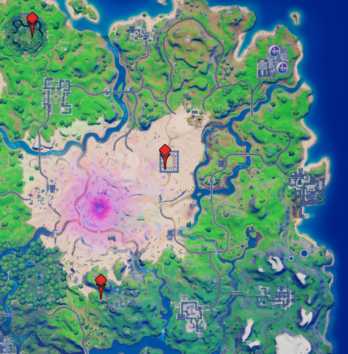 Where Fortnite's Surface Hubs Are Located