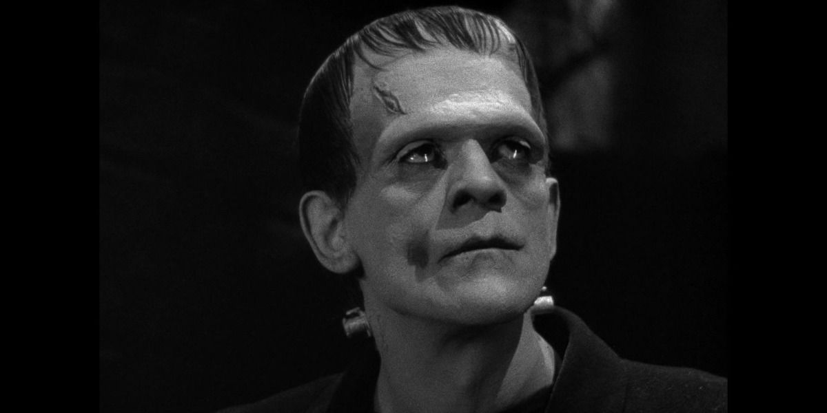 Boris Karloff in his Frankenstein makeup in the movie Frankeinstein