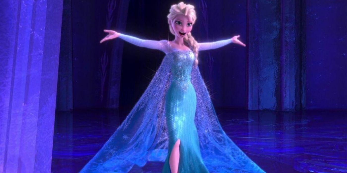 Elsa singing Let It Go in Frozen