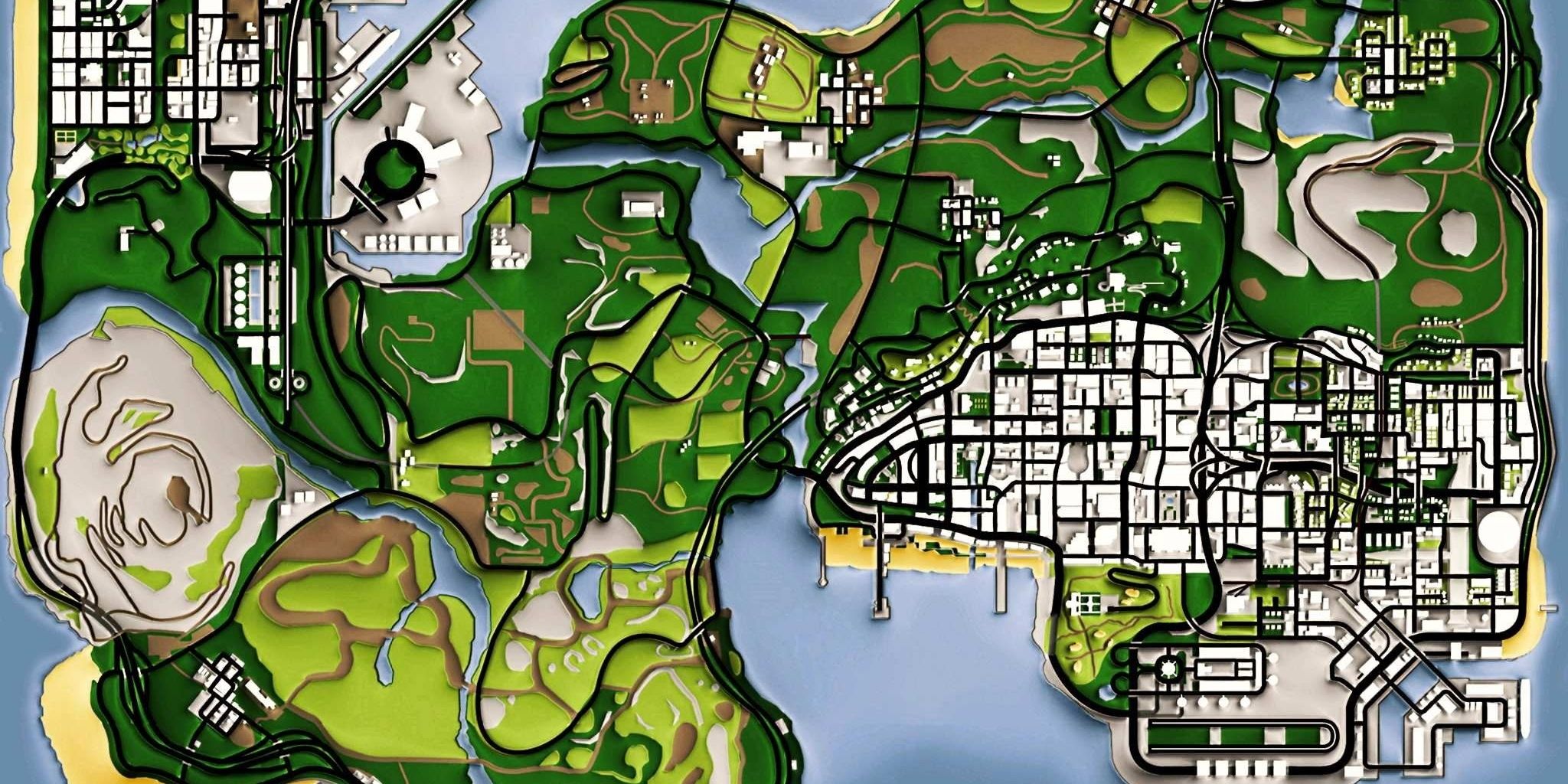 The GTA San Andreas map