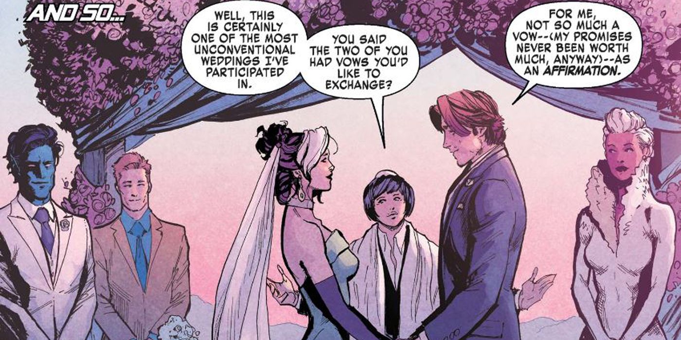 Gambit and Rogue get married.