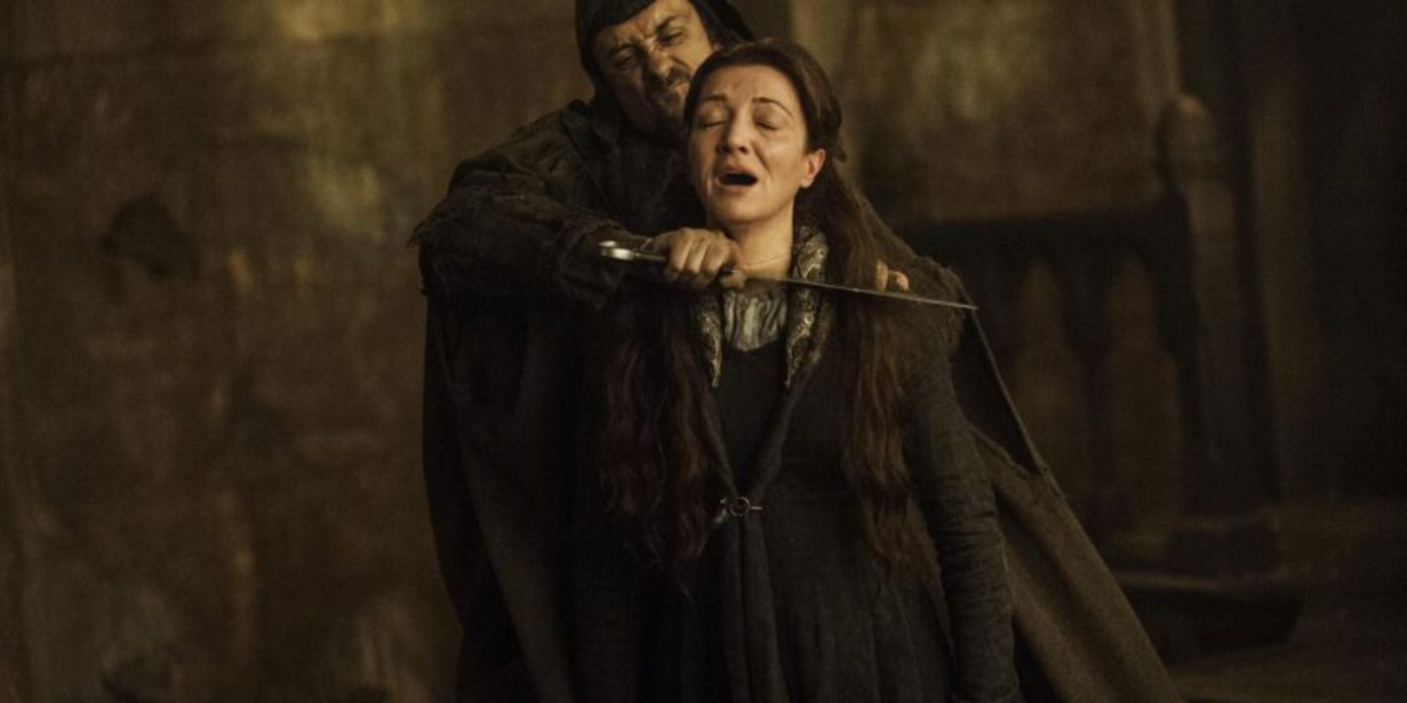 Catelyn's death during the Red Wedding in Game of Thrones