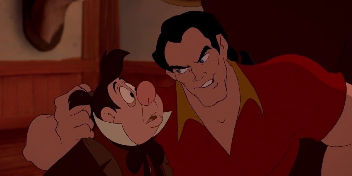 Gaston and LeFou together in Beauty and the Beast