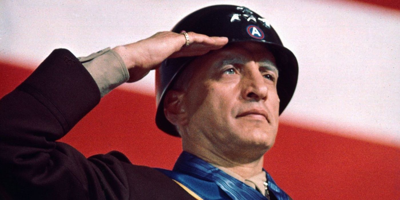 George C. Scott doing a salute in Patton