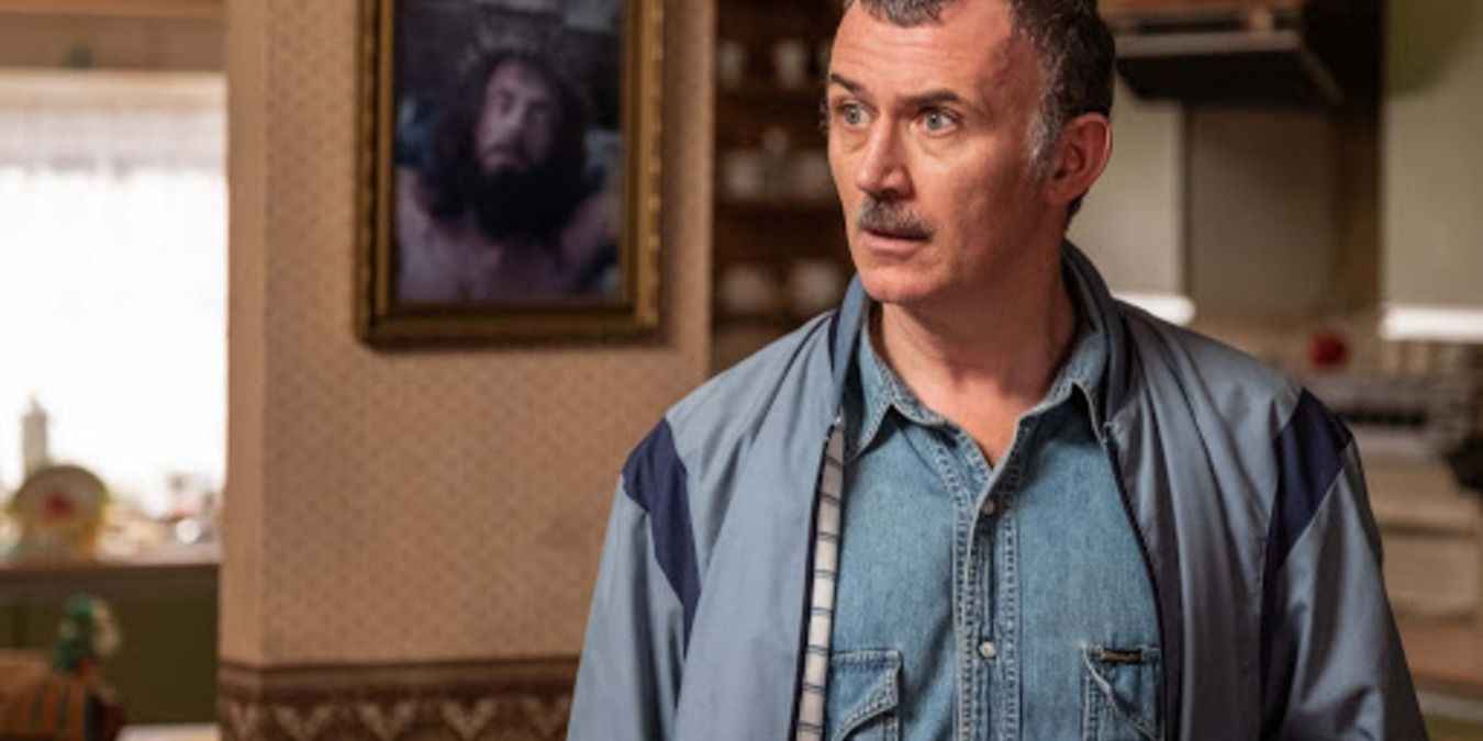 Erin's father Gerry, played by Tommy Tiernan, in Derry Girls
