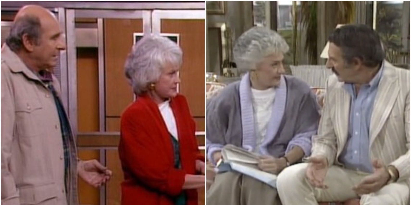 Dorothy Zbornak (Bea Arthur) and Stanley Zbornak (Herbert Edelman) in 