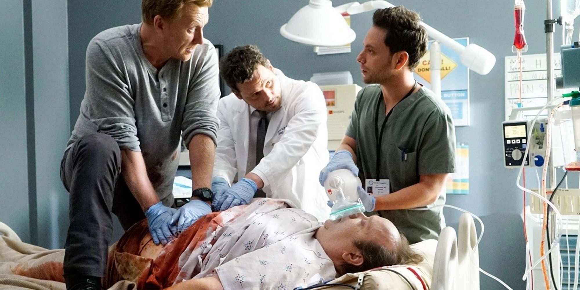 Grey's Anatomy Owen and Alex in Pac North.