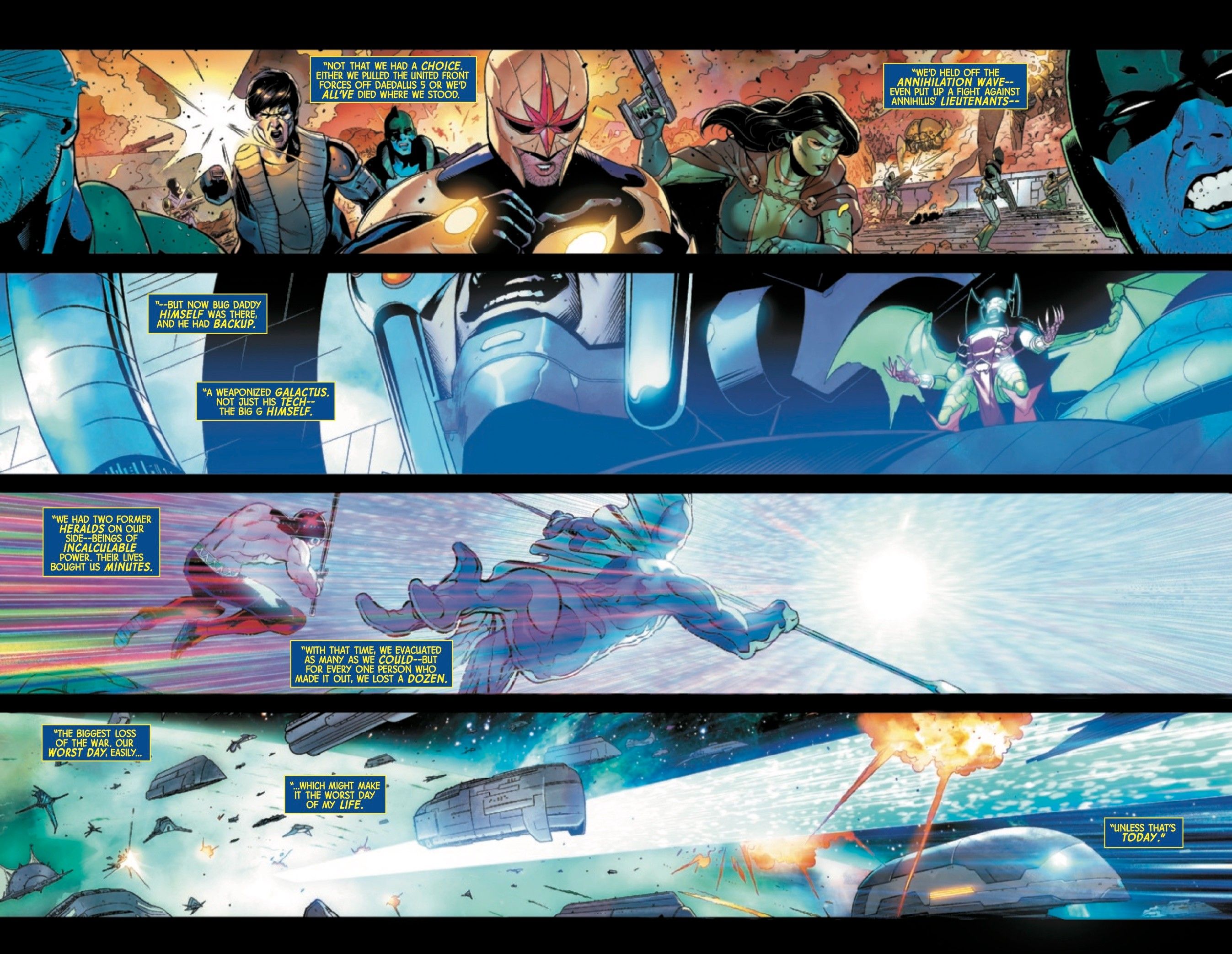 Guardians of the Galaxy double-page spread