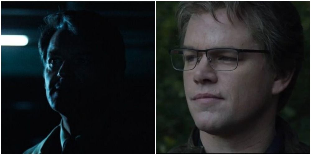 A man in shadows and a man in glasses