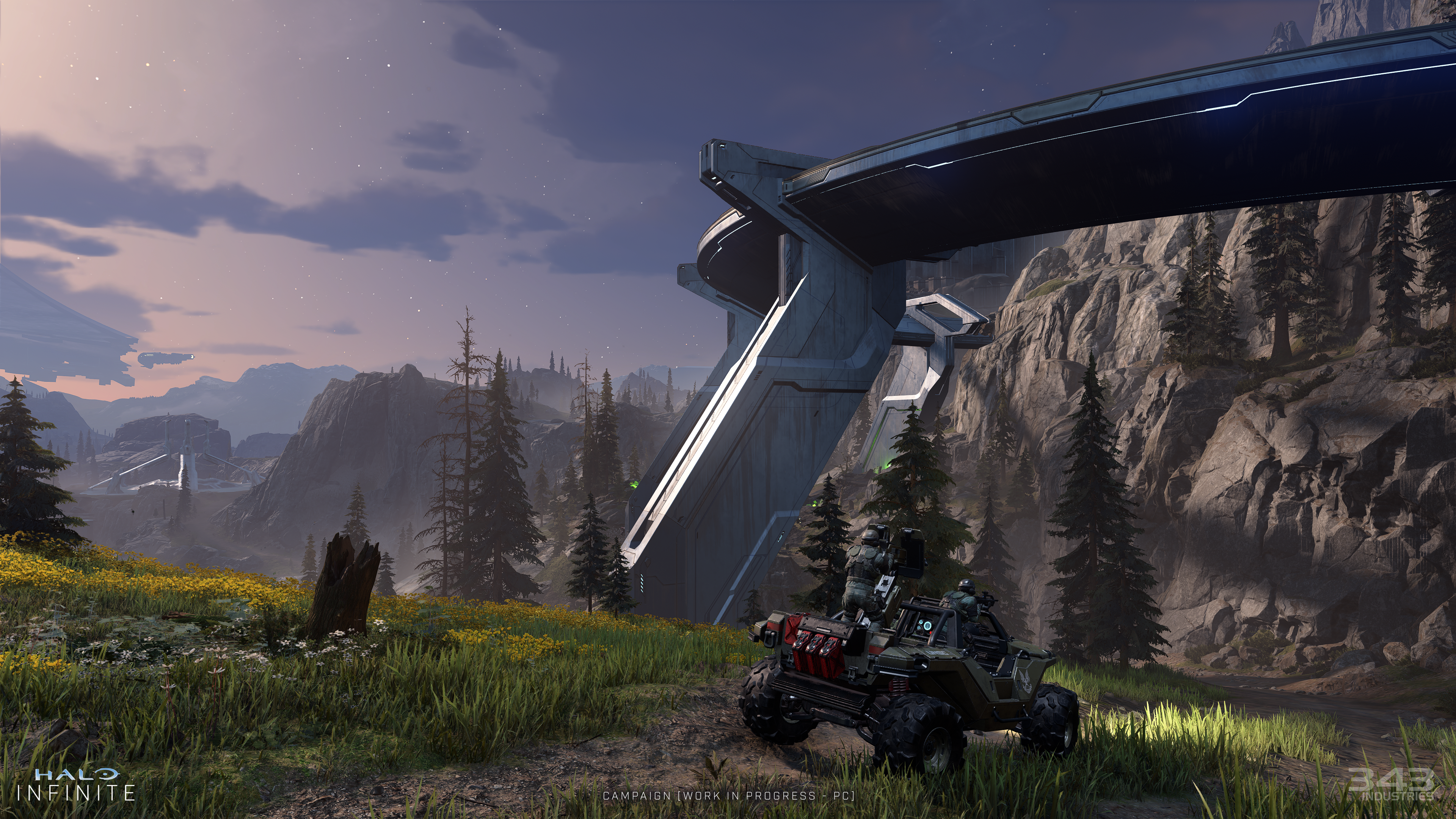 Halo: Infinite screenshot with Warthog.