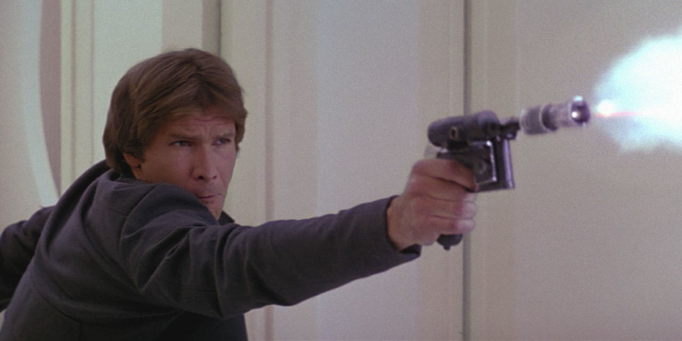 Han Solo blaster in The Empire Strikes Back
