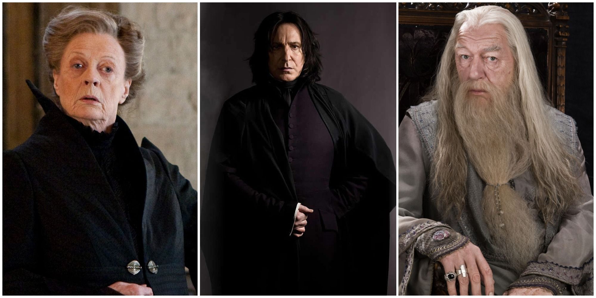 McGonagall, Snape, Dumbledore