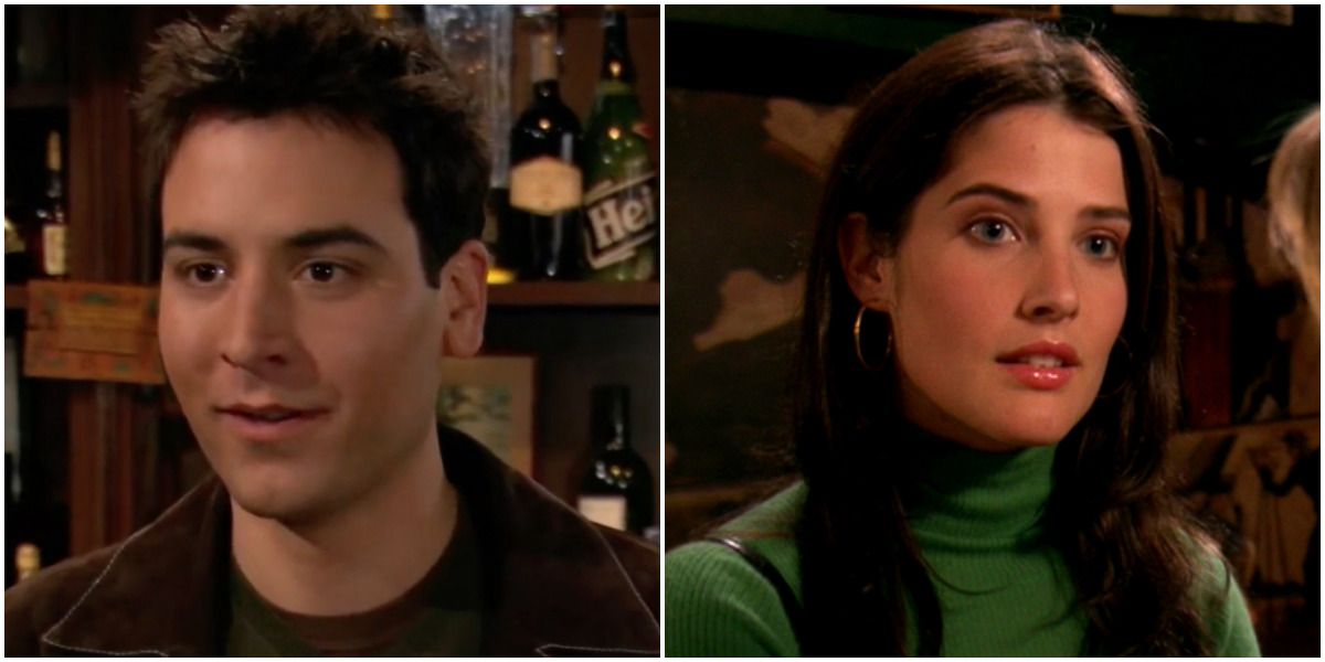 Split image of Ted and Robin in the pilot 