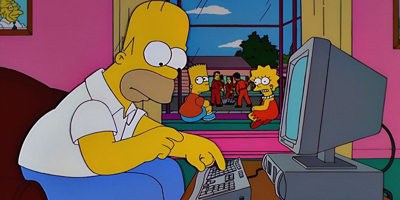 Homer's email in The Simpsons
