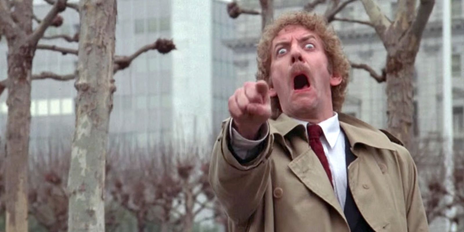 Matthew points and screams at the end of Invasion of the Body Snatchers