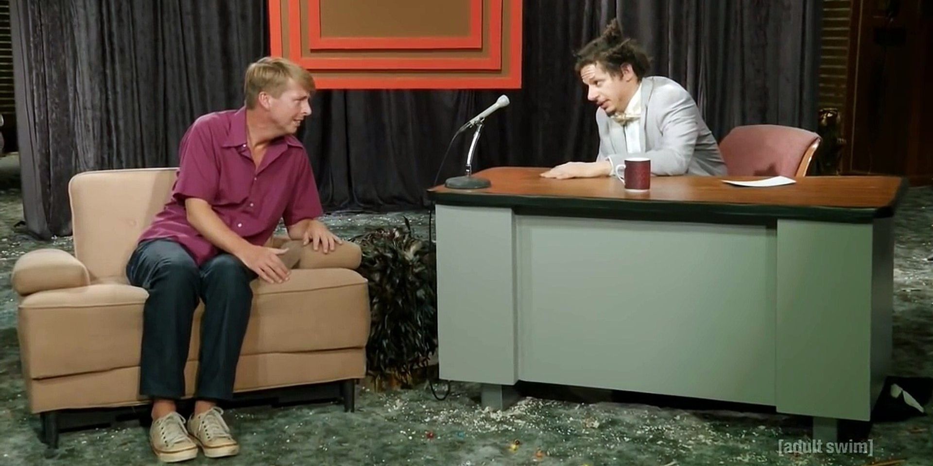 Eric Andre interviews Jack McBrayer on The Eric Andre Show