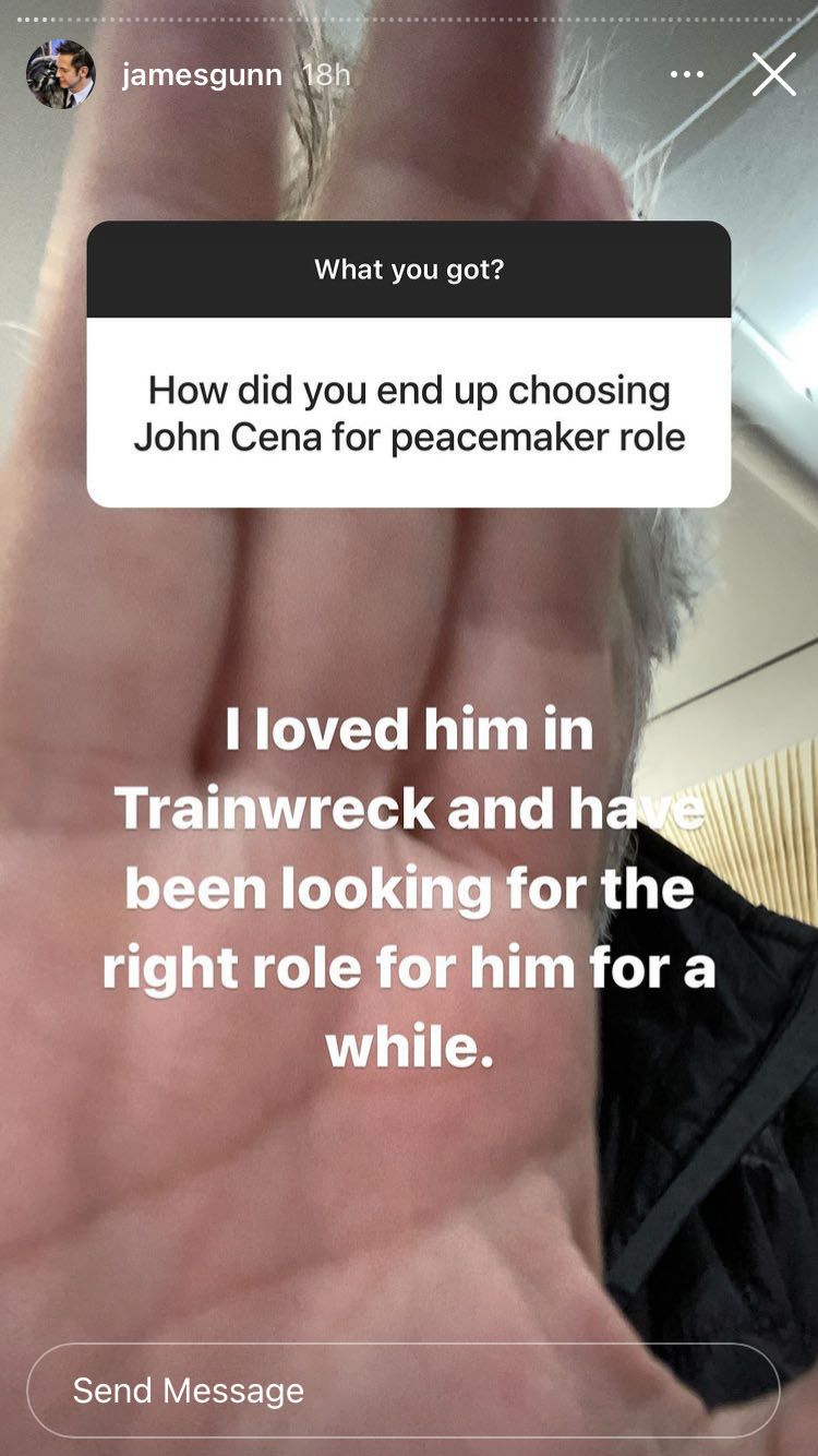 James Gunn Instagram Peacemaker