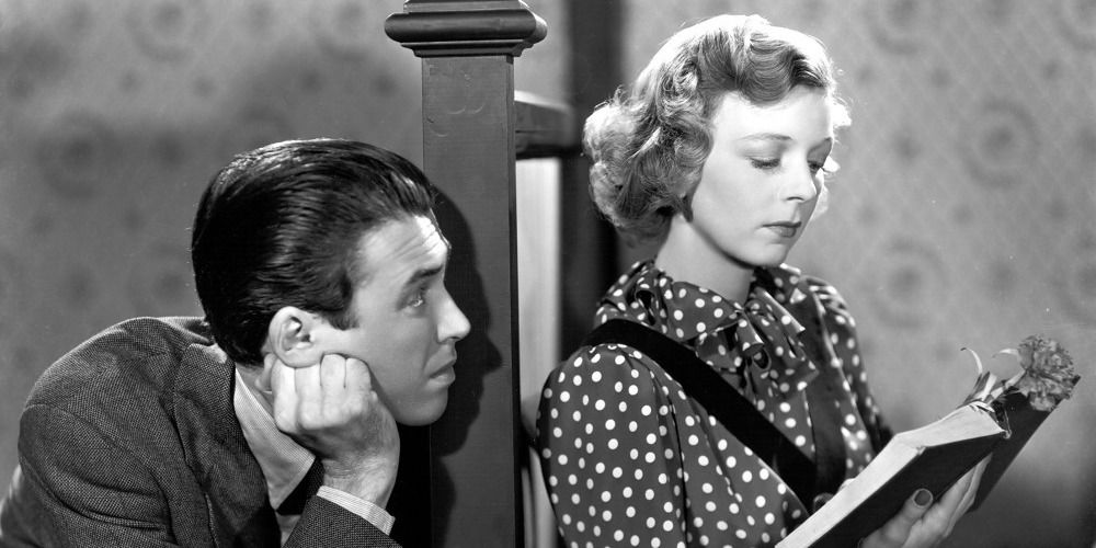 James Stewart looking at Margaret Sullavan in The Shop Around the Corner (1940)