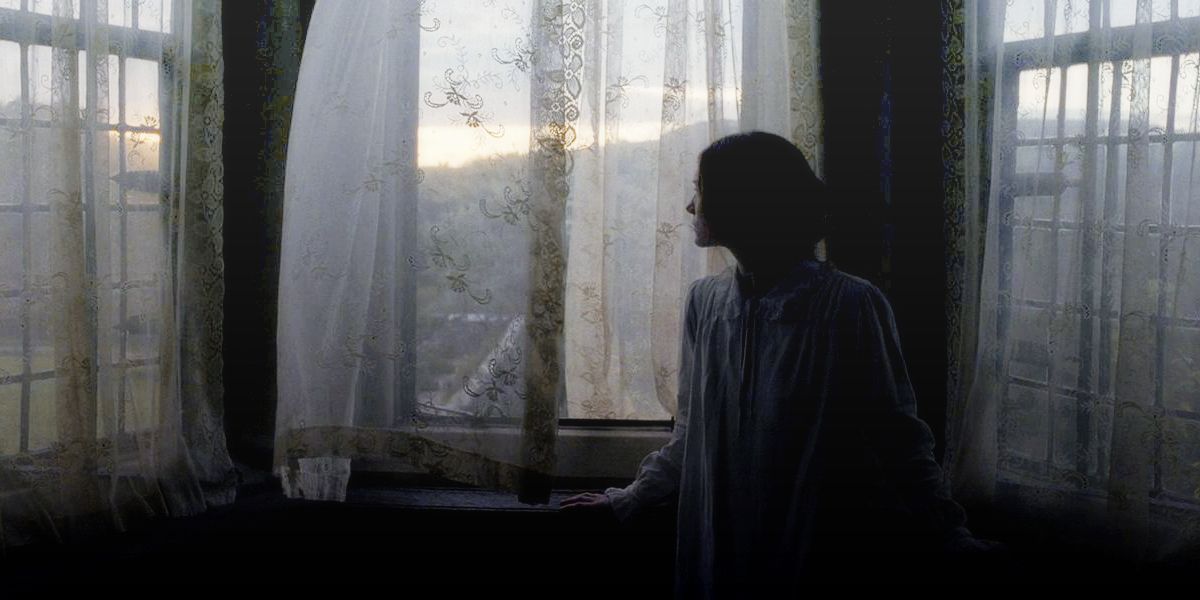 Jane Eyre looking out the window
