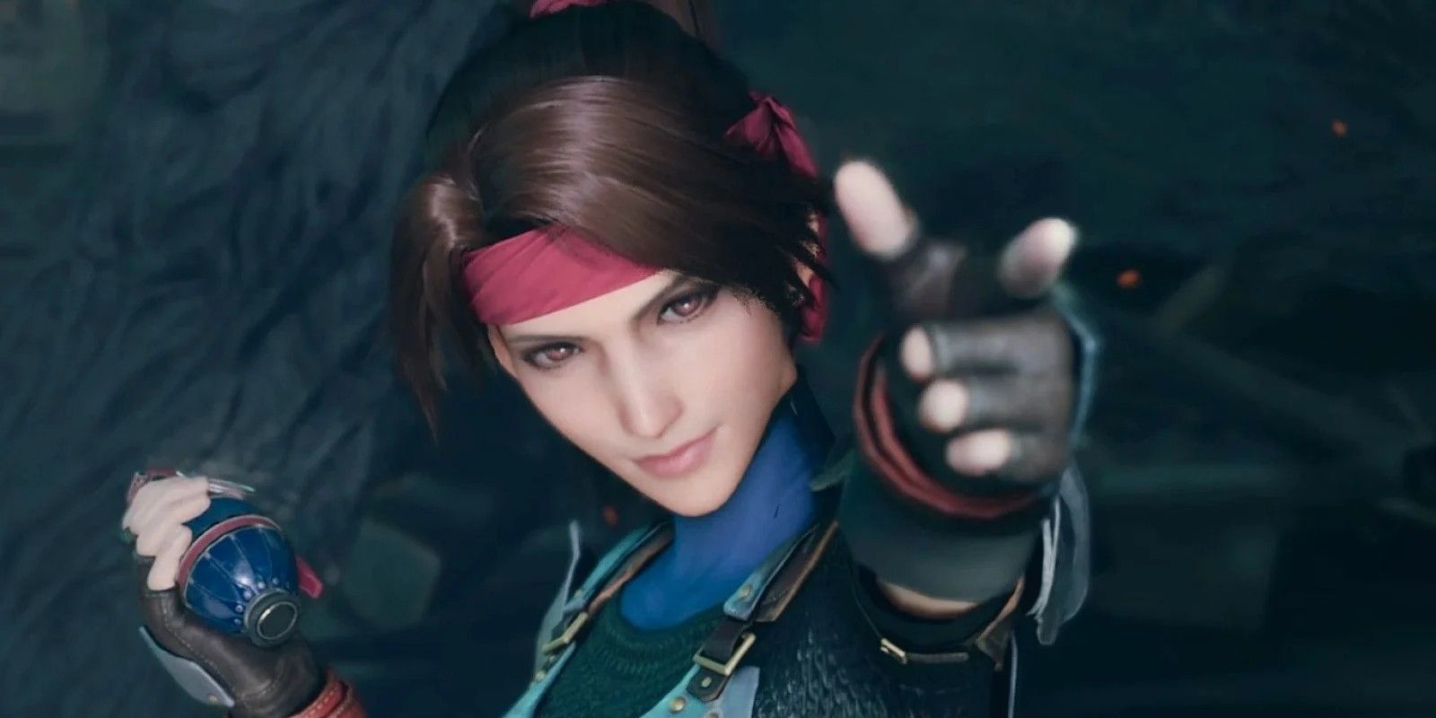 Jessie pointing in Final Fantasy 7 Remake