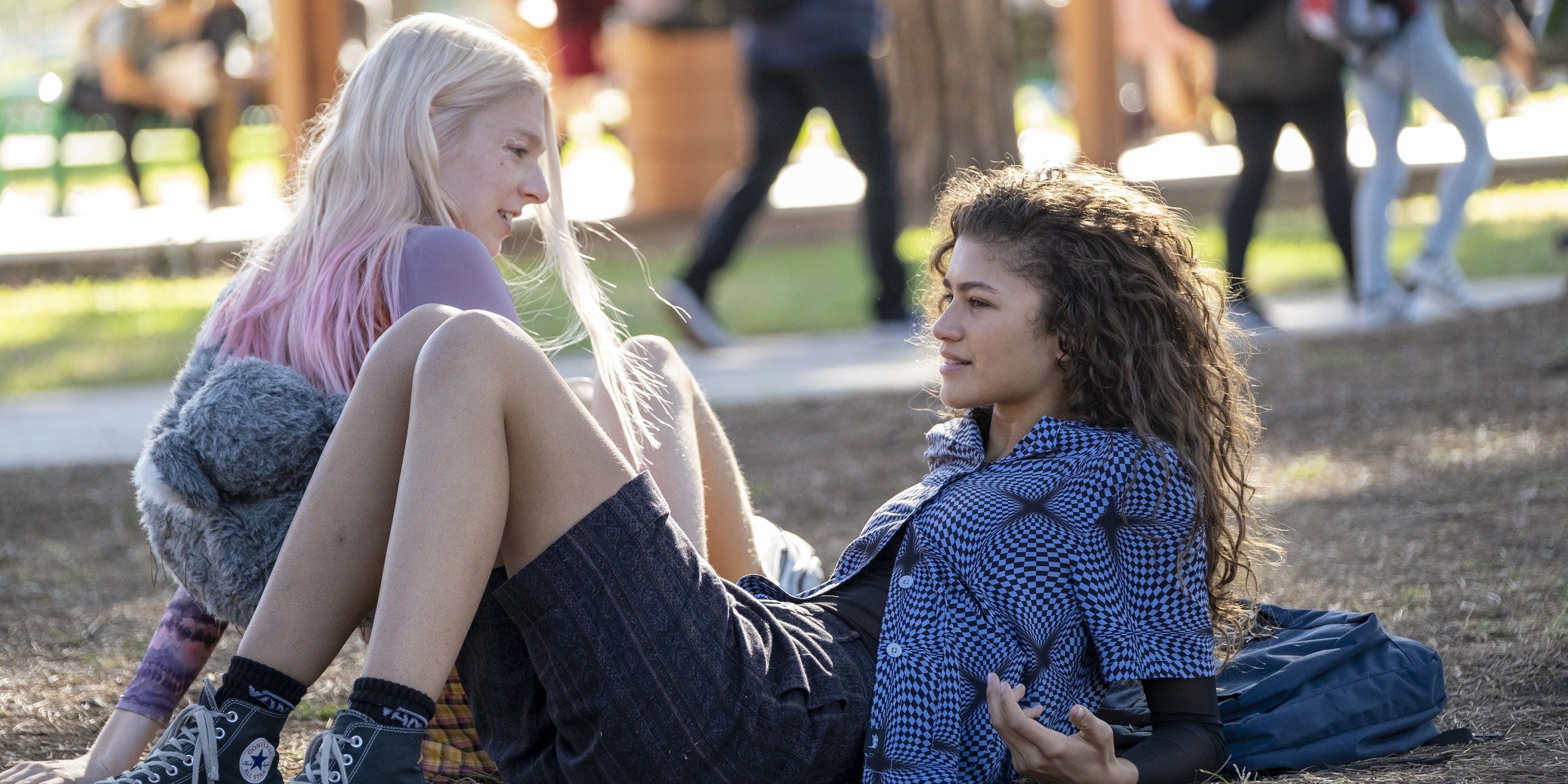 Rue And Jules sit together on Euphoria
