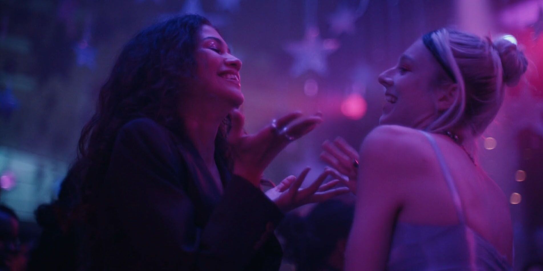 Rue And Jules laughing and dancing in Euphoria.