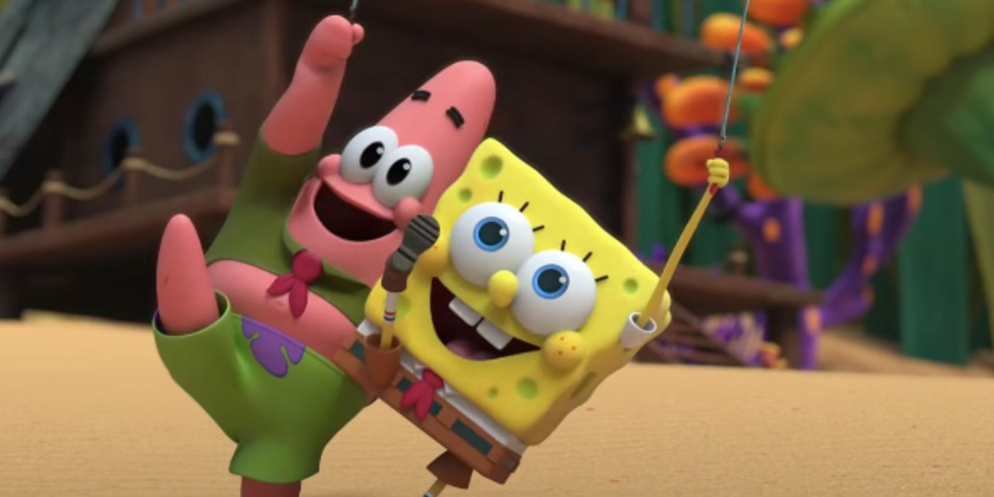 Patrick and Spongebob in Kamp Koral.