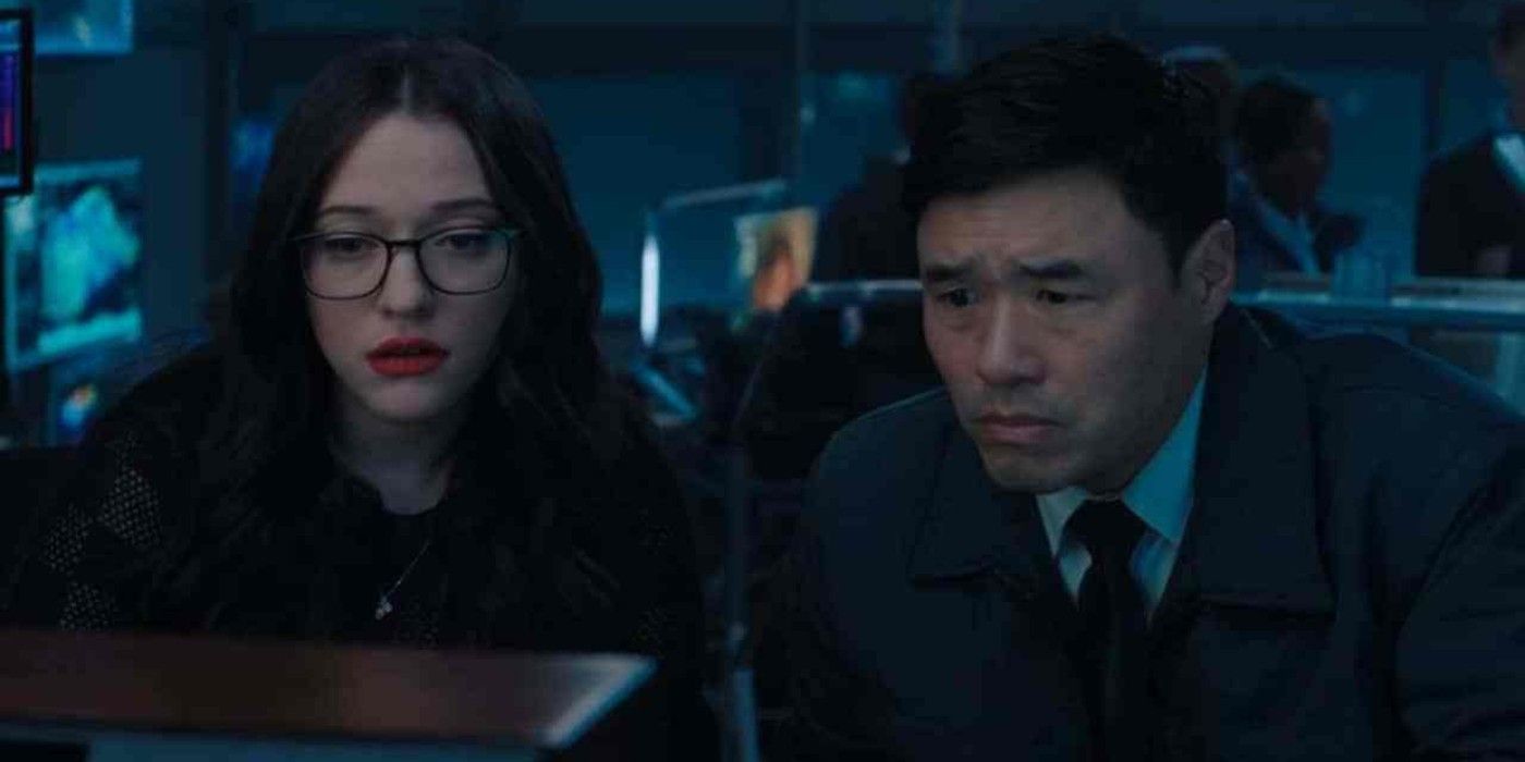 Kat Dennings as Darcy and Randall Park as Jimmy on WandaVision