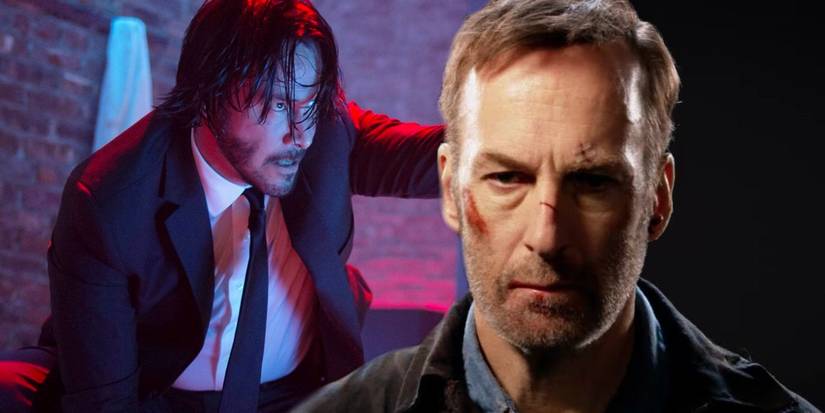 Keanu Reeves as John Wick and Bob Odenkirk as Hutch in Nobody