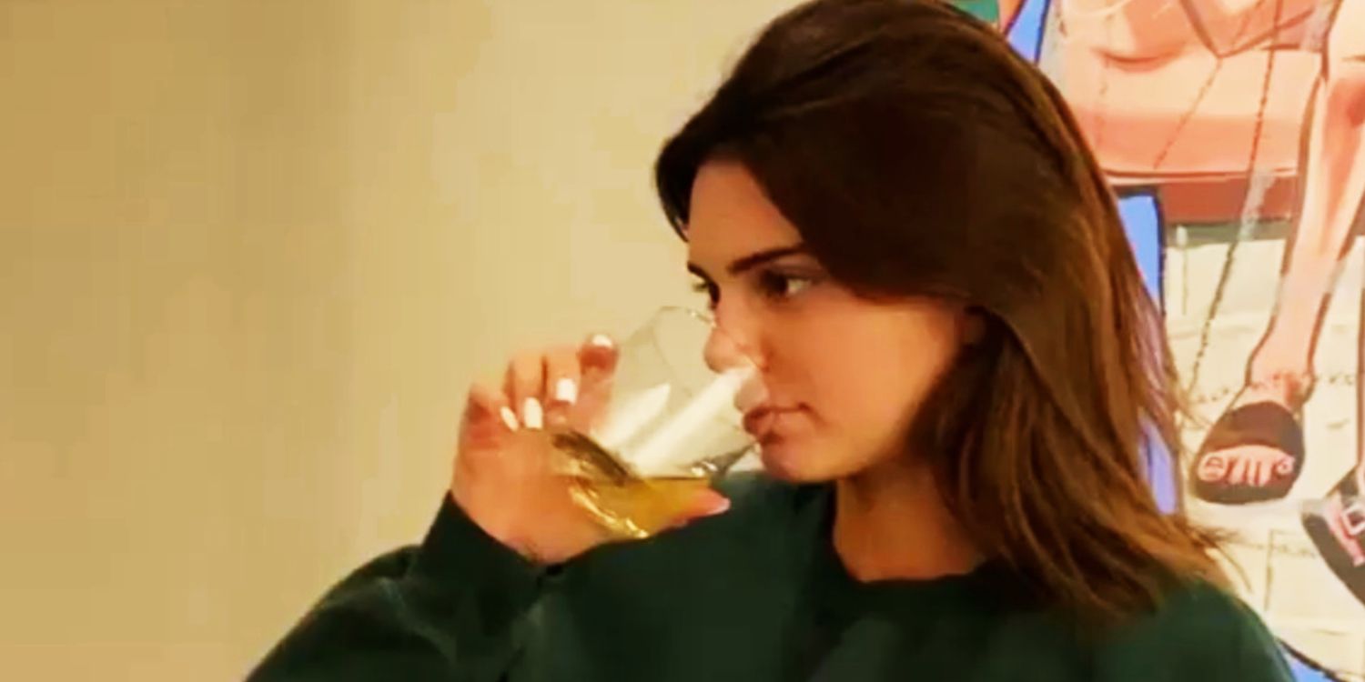 Kendall Jenner drinking tequila