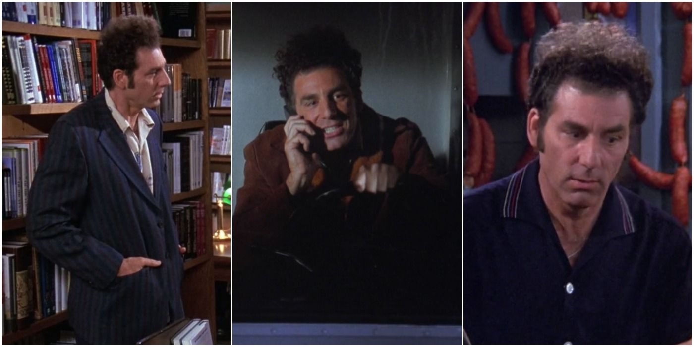 3 images of Kramer from Seinfeld