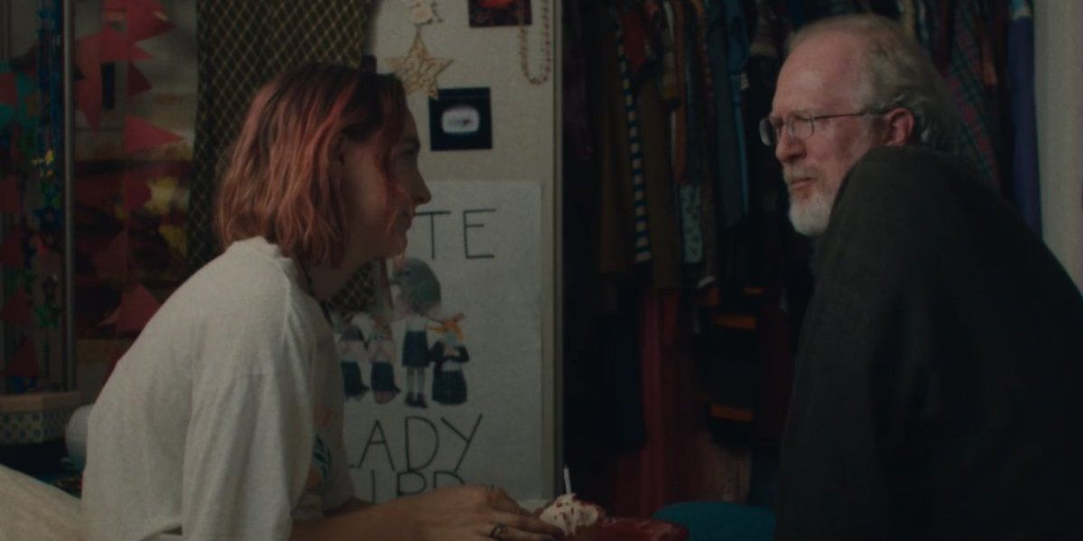 Lady Bird and her father Larry