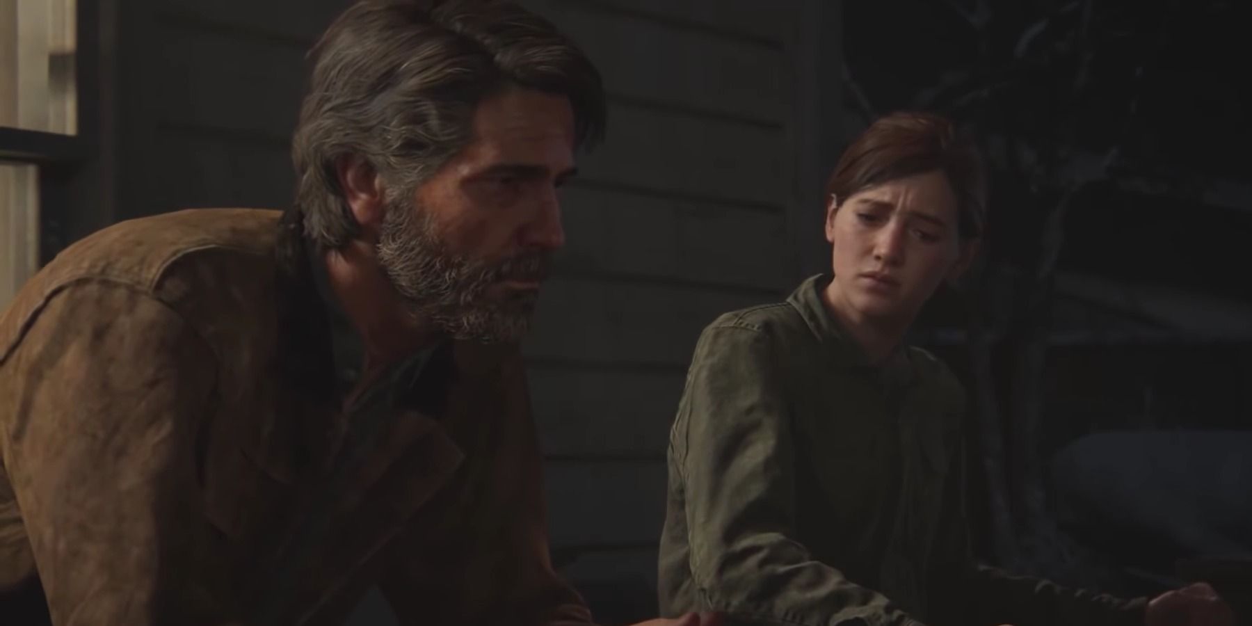 Ellie looks at Joel in The Last of Us 2