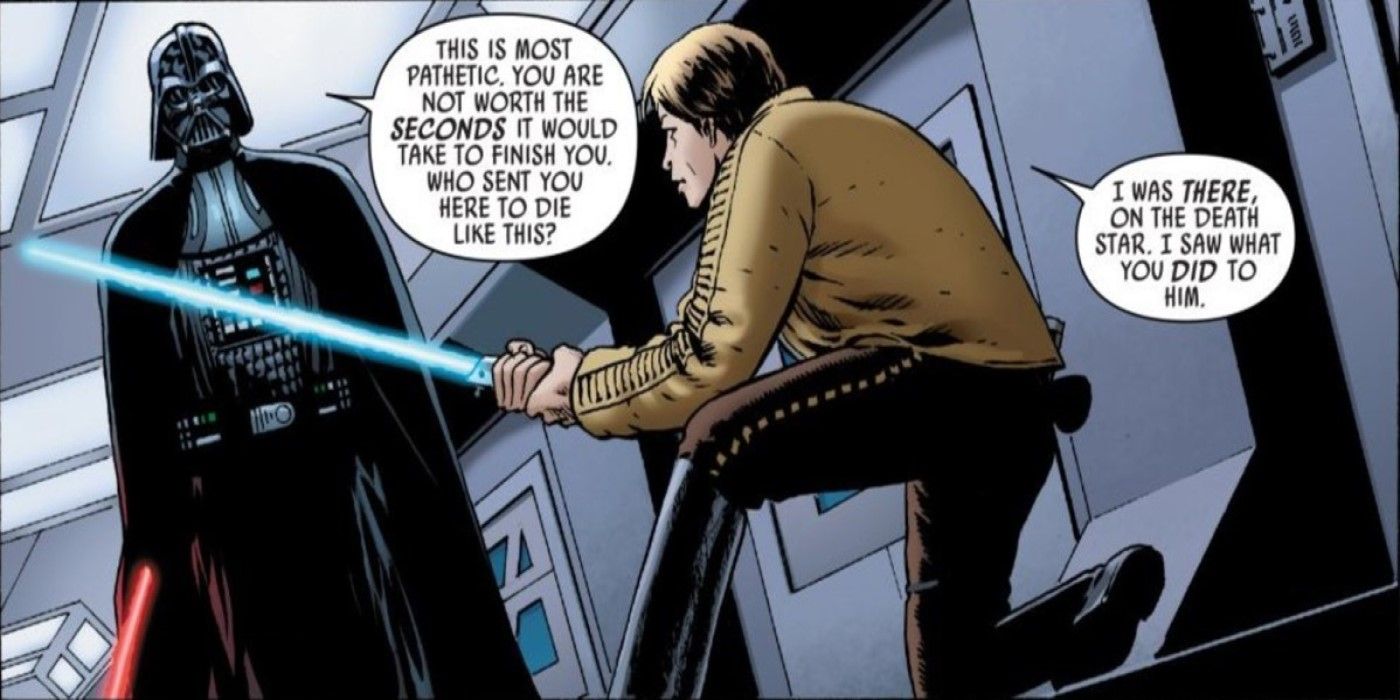 Luke Skywalker and Darth Vader in Marvel's Star Wars comics