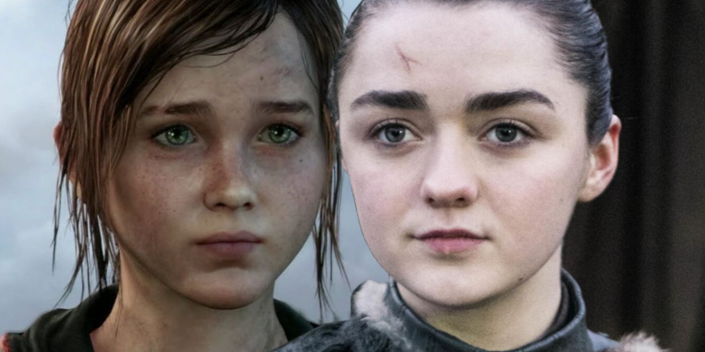 Maisie Williams in Game of Thrones and Ellie in The last of Us