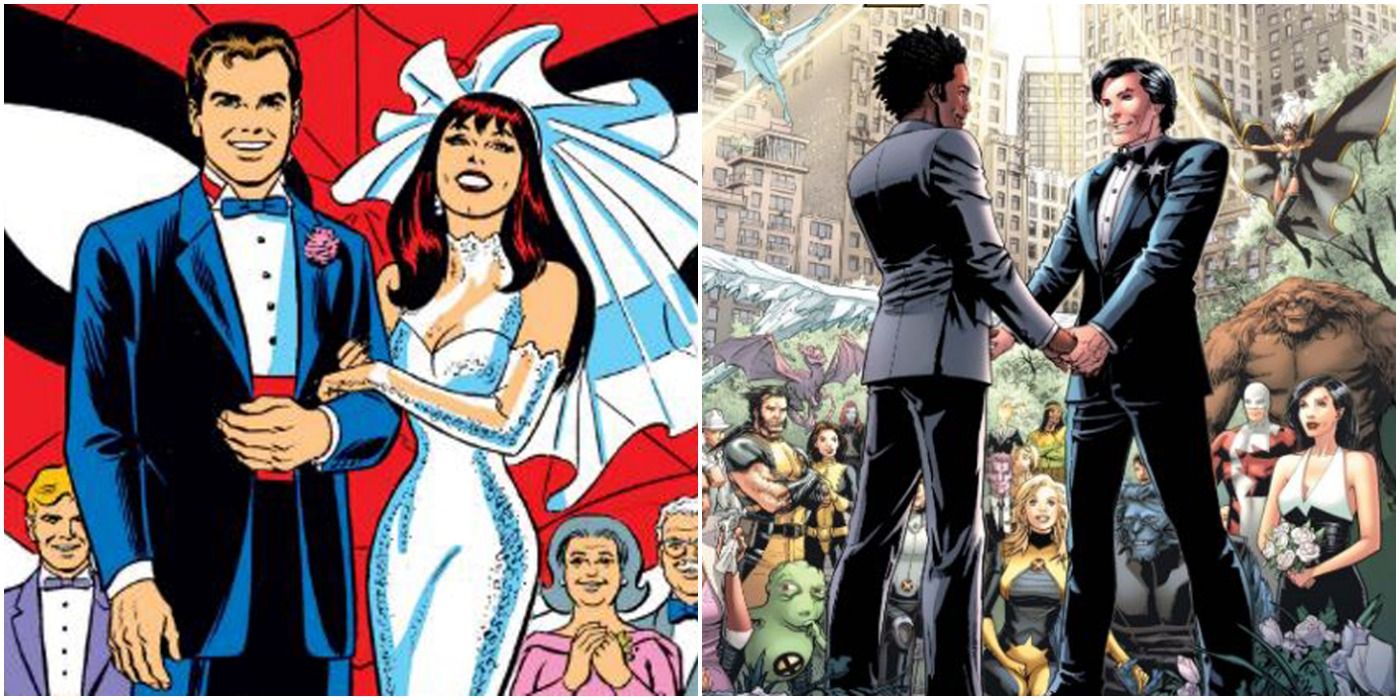 The marriages of Peter Parker & Mary Jane and Northstar &