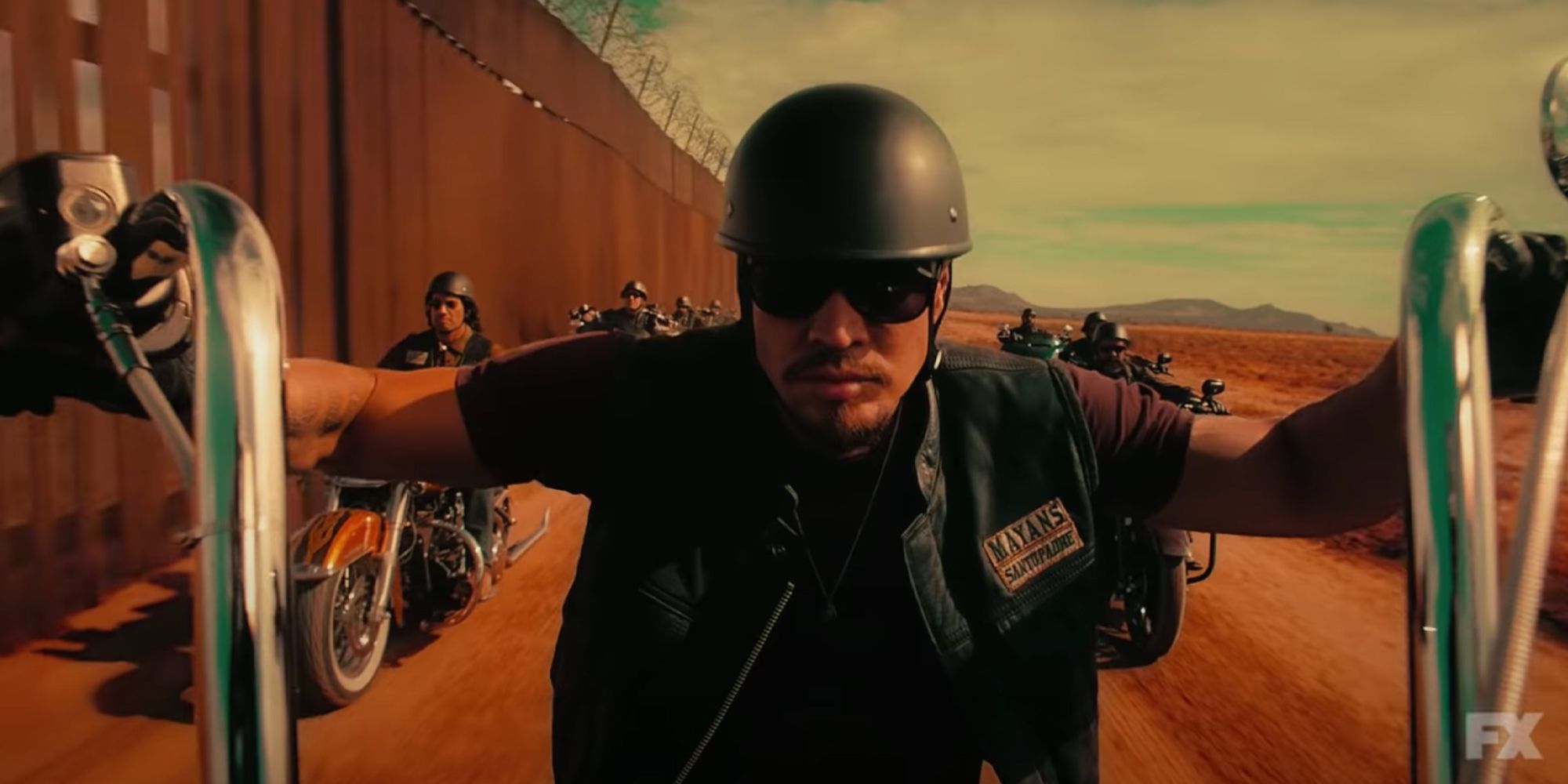 A Mayans MC members rides a bike in the Season 3 Trailer