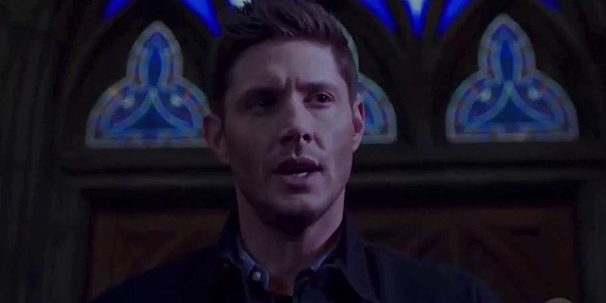 Michael arrives at the church using Dean as his vessel to fight and defeat Lucifer in supernatural
