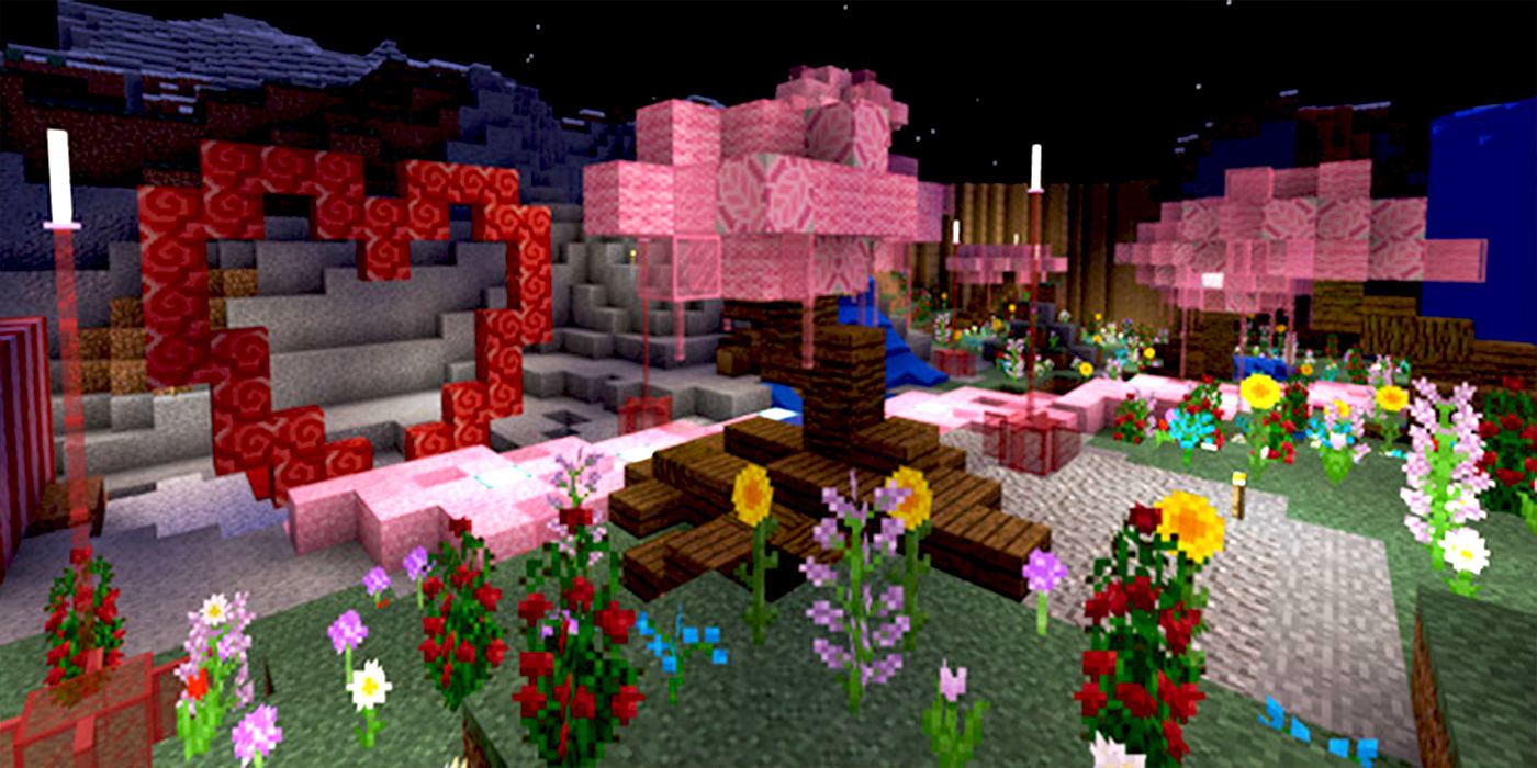 TikTok Minecraft Valentines Day Worlds Are Cute & Incredibly Complex