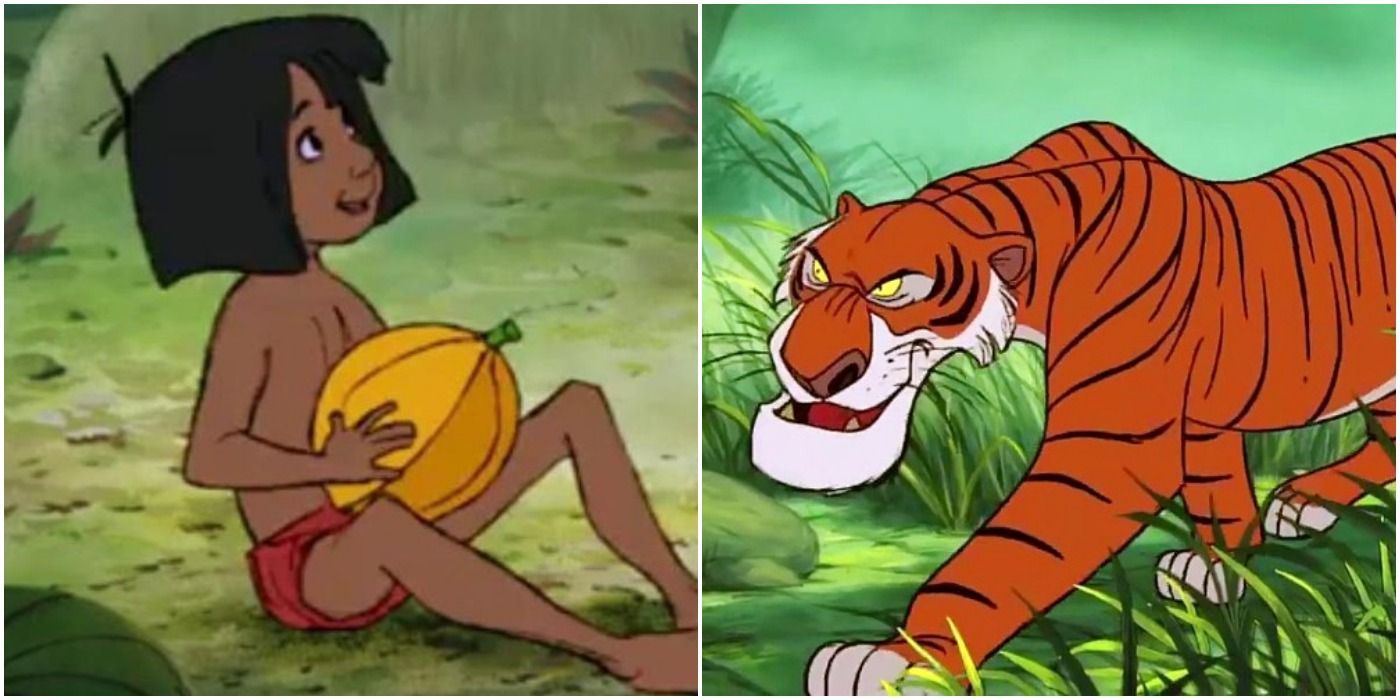 Mowgli and Shere Khan from The Jungle Book