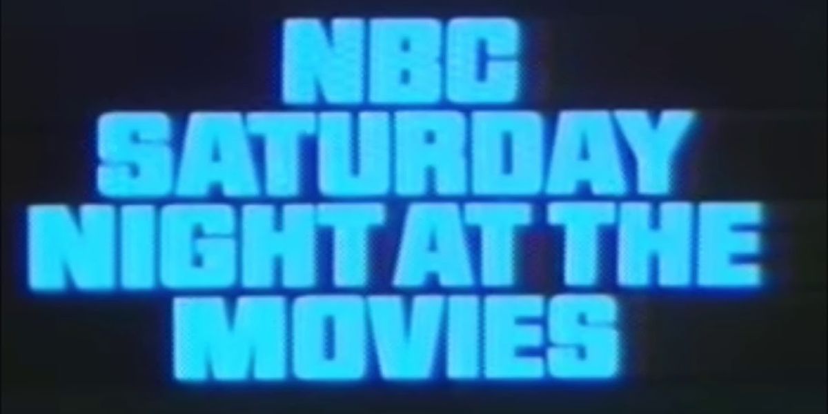 An advertisement for NBC's Saturday Night At The Movies programming block.