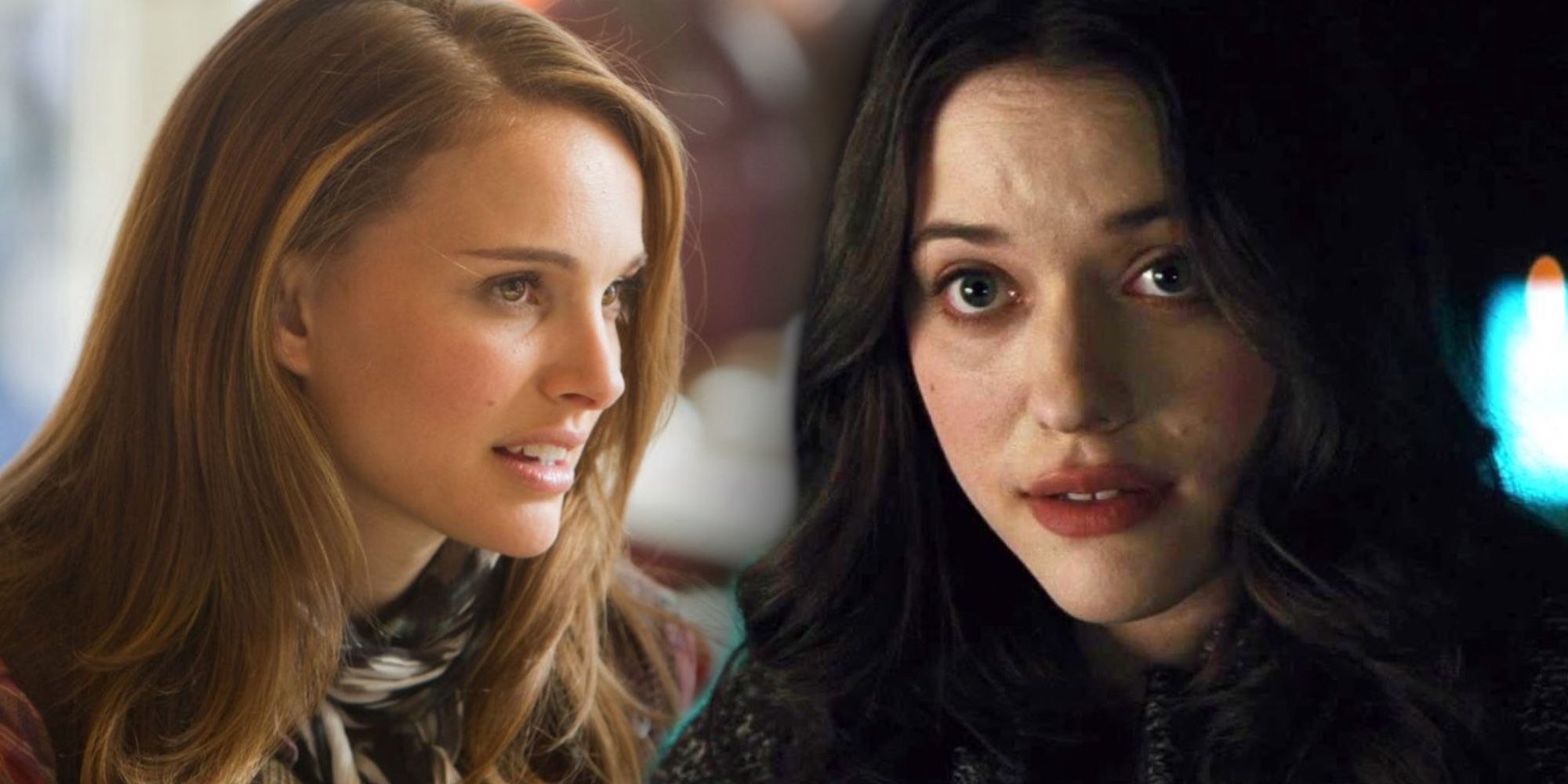 Natalie Portman as Jane Foster and Kat Dennings as Darcy Lewis in the MCU